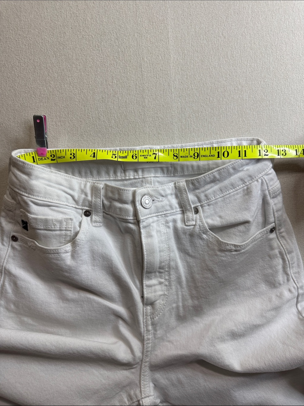 KanCan White Frayed-Hem Straight Leg Jeans - Picture 6 of 8